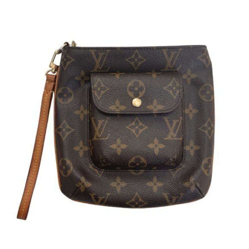 Authentic Louis Vuitton Partition Wristlet Clutch in Monogram Canvas
